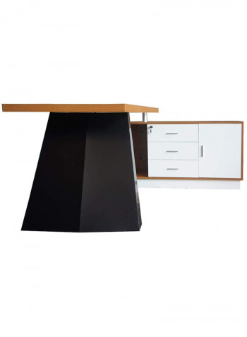 Elegante Modern Executive Desk Walnut 160x75x180cm