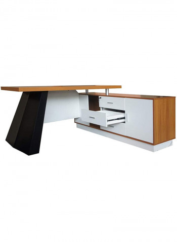 Elegante Modern Executive Desk Walnut 160x75x180cm