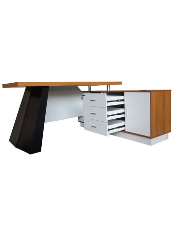 Elegante Modern Executive Desk Walnut 160x75x180cm