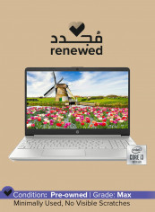 Renewed - HP154-DY1024WM with 15.6 Inch Display, Core i3 processor/10th Gen/4 GB RAM/ 128 GB SSD Integrated Graphics Silver