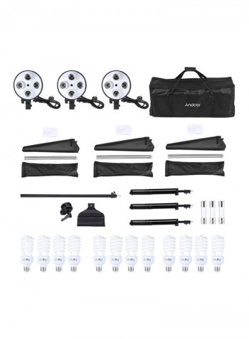 Studio Video Lighting Kit Black/White