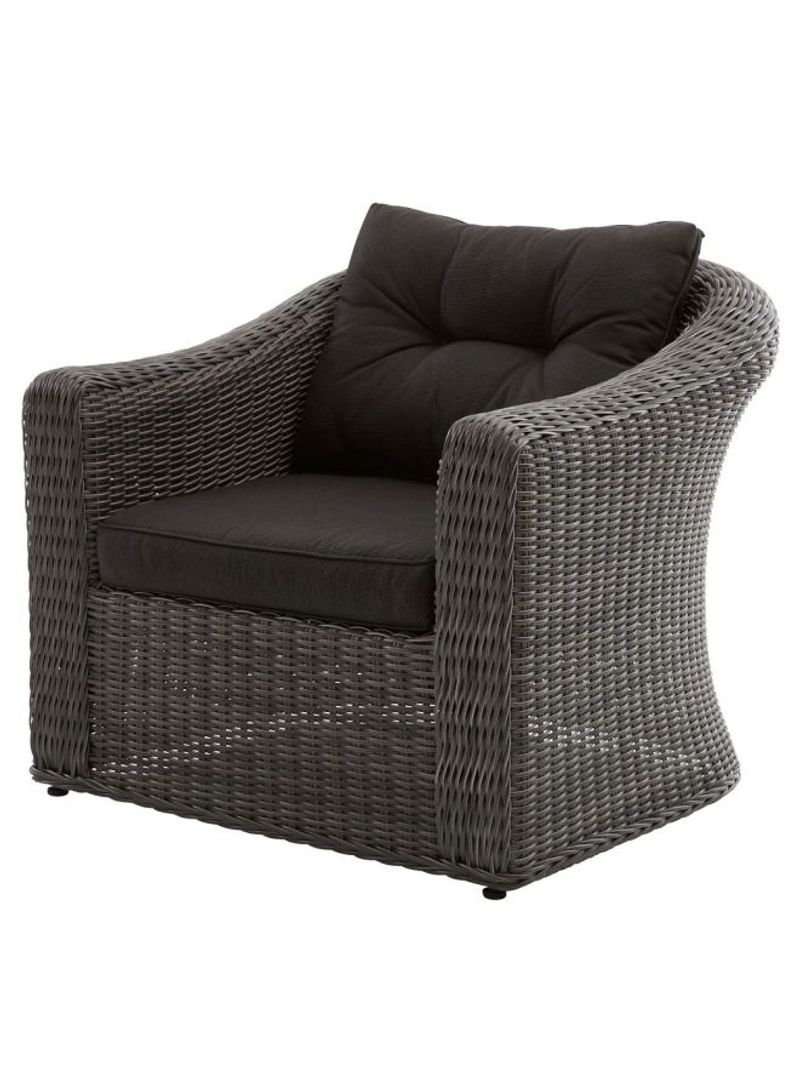 Tambohuse Patio Lounge Chair With Cushion Grey/Black 89x79x86cm