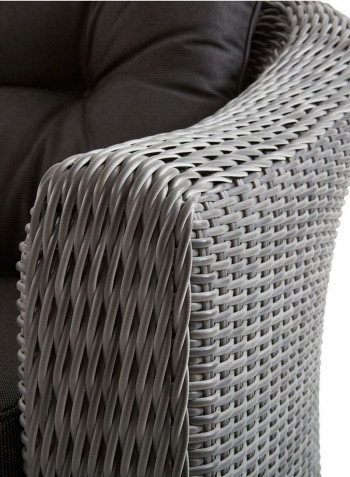 Tambohuse Patio Lounge Chair With Cushion Grey/Black 89x79x86cm
