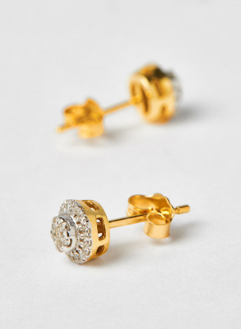 18 Karat Gold Sparkle Earrings