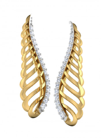 18K Gold Exquisite Design Diamond Earring