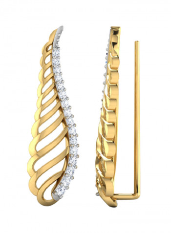18K Gold Exquisite Design Diamond Earring