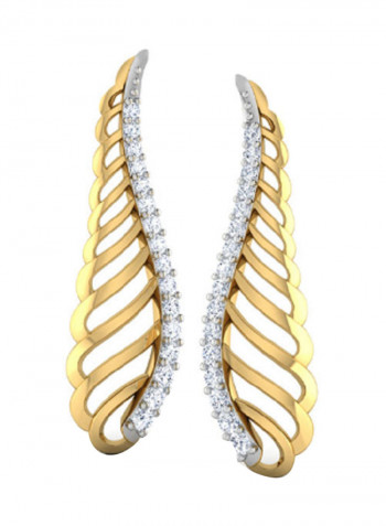 18K Gold Exquisite Design Diamond Earring