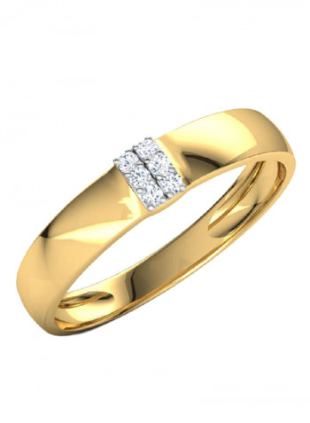 18K Gold Exquisite Design Eise Bamd Diamond Ring