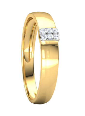 18K Gold Exquisite Design Eise Bamd Diamond Ring