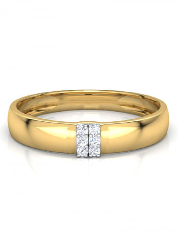 18K Gold Exquisite Design Eise Bamd Diamond Ring