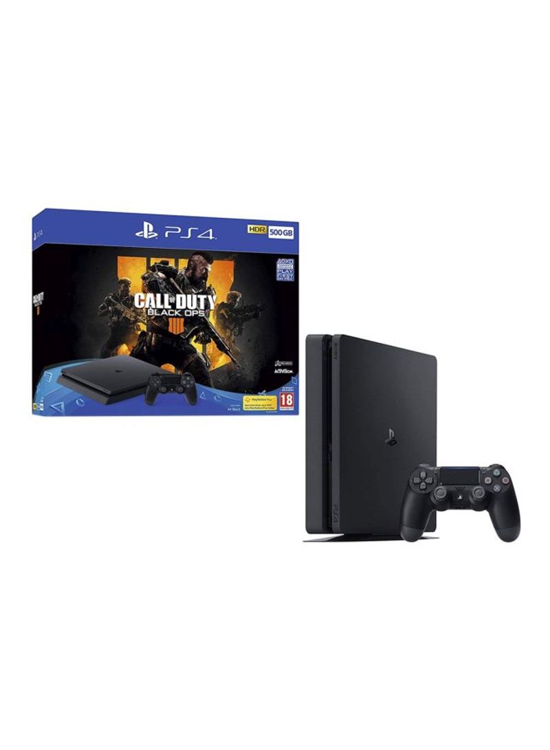 PlayStation 4 Slim 500GB Console With 3-Months PlayStation Plus Subscription Card And 1 Game (Call of Duty: Black Ops 4)