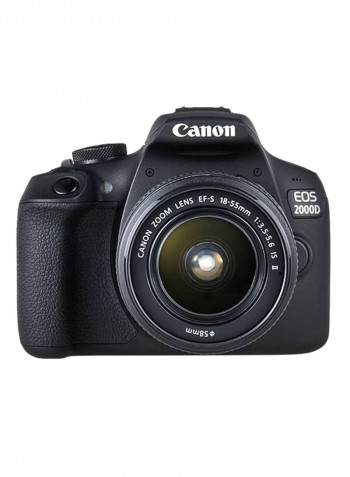 EOS 2000D DSLR With EF-S 18-55mm f/3.5-5.6 IS II Lens 24.1MP,Built-In Wi-Fi And NFC