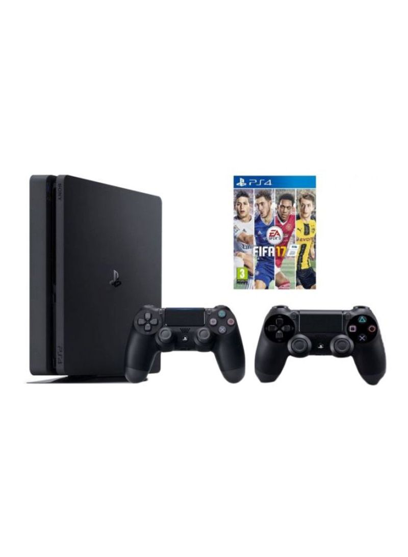 PlayStation 4 Slim 500GB Console With 2 Dualshock 4 Wireless Controller And FIFA 17