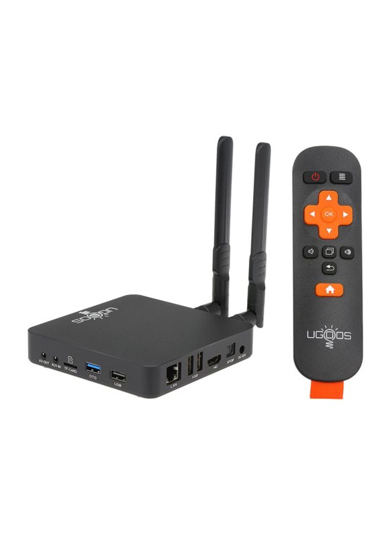 4K HD Media Player With Remote Black