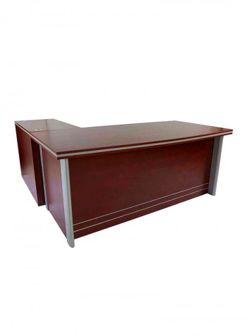 Plata Executive Desk Apple Cherry 76.5x180x160centimeter