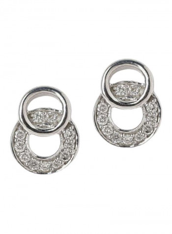 18K Gold Diamond Studded Earrings