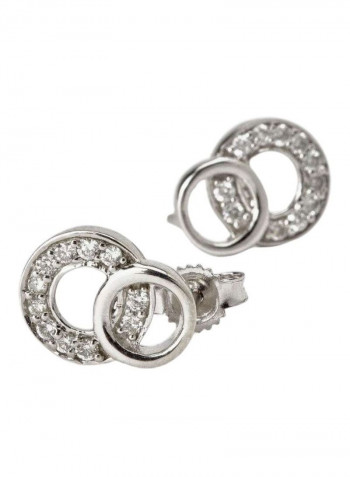18K Gold Diamond Studded Earrings