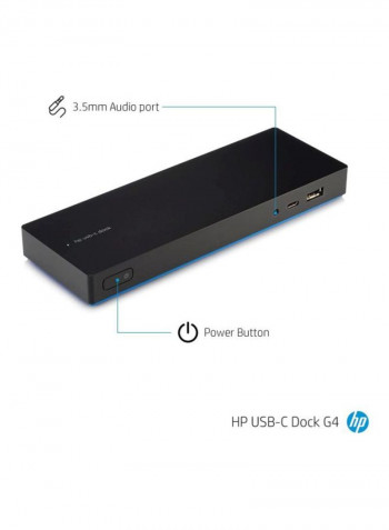 Usb-C Docking Cradle 7.79x2.71x0.87inch Black