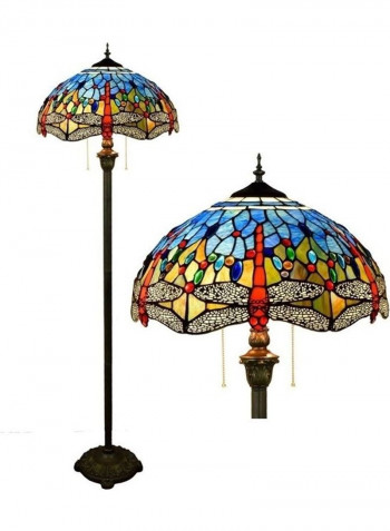Mediterranean Stained Glass Mosaic Art Lampshade Floor Lamp UK Plug Multicolour