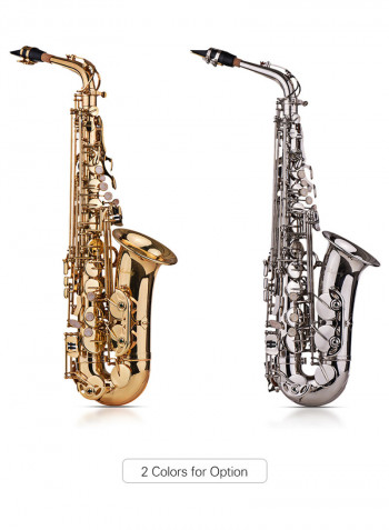 Brass Metal Saxophone Silver With All Assecories