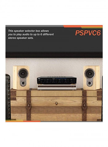 6-Channel Stereo Speaker Selector Box B0013CC3M2 Black/White