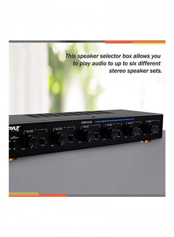 6-Channel Stereo Speaker Selector Box B0013CC3M2 Black/White