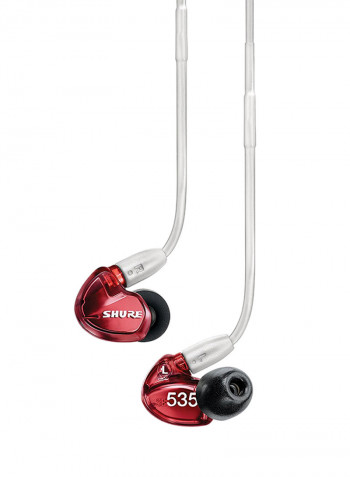 SE535 Sound Isolating Earphones With 3.5mm Cable, Remote And Mic, Limited Edition Red/Black