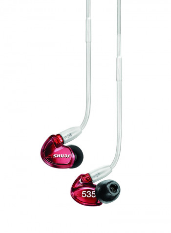 SE535 Sound Isolating Earphones With 3.5mm Cable, Remote And Mic, Limited Edition Red/Black