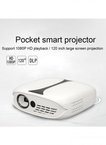 Mini Portable Wireless Home Projector M203 White