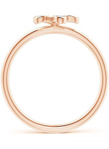18 Karat Rose Gold Daisy Diamond Ring