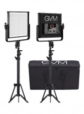 2-Piece Dimmable LED Video Panel Light GVM-520LS-B 70inch Black