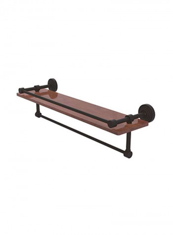 Waverly Place Collection Wooden Towel Bar Brown/Black 22inch
