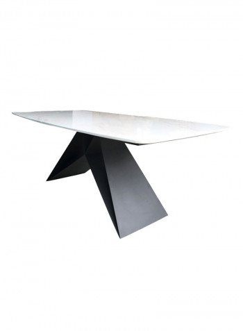 Modern Classic Dining Table Marble White/Black