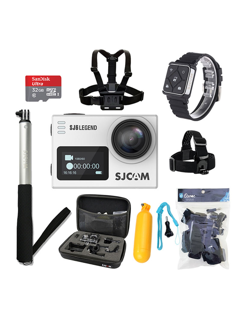 SJ6 Legend 4K HD Wi-Fi 16MP Sports And Action Camera With Accessory Bundle
