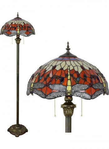 Retro Stained Glass Creative Beautiful Lampshade Floor Lamp Multicolour