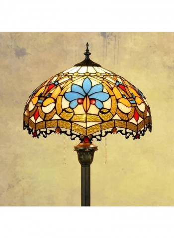 Retro Stained Glass Floor Lamp Multicolour