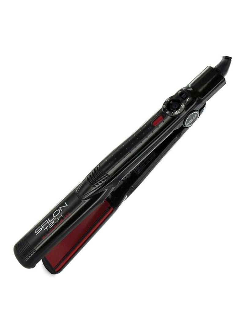 Ceramic And Silicone Flat Iron Black/Red
