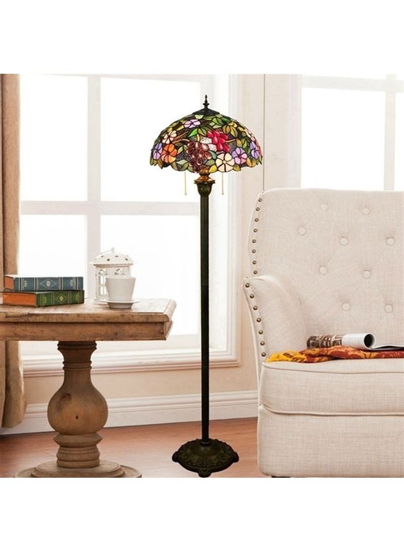 Retro Creative Grape Flower Pattern Floor Lamp US Plug Multicolour