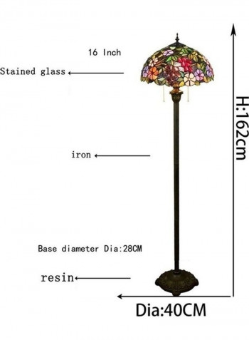 Retro Creative Grape Flower Pattern Floor Lamp US Plug Multicolour