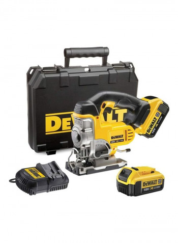 18V Premium Jigsaw, 2 x 4.0Ah batteries, charger & kitbox Yellow