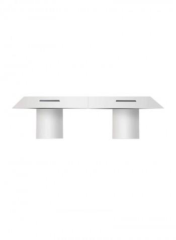 Square Modular Conference Table White