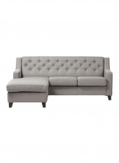 Arcadia Corner Sofa Set Grey 80x205x155centimeter