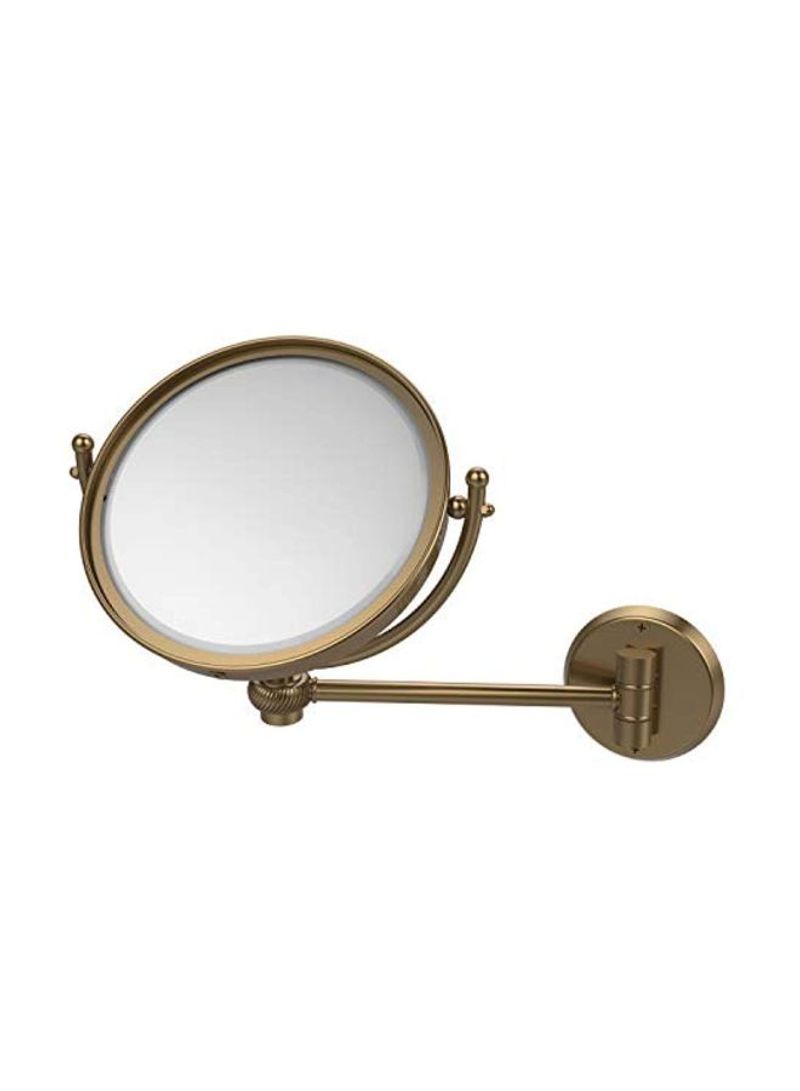 Wall Mounted Mirror Clear/Gold 8inch