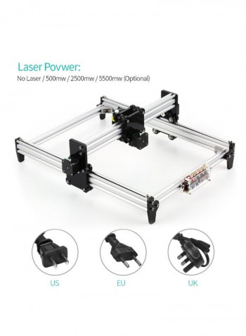 Portable Laser Engraving Carving Machine Silver/Black 50.5centimeter