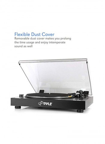 Belt Drive USB Turntable With Digital Recording Software PLTTB3U Black