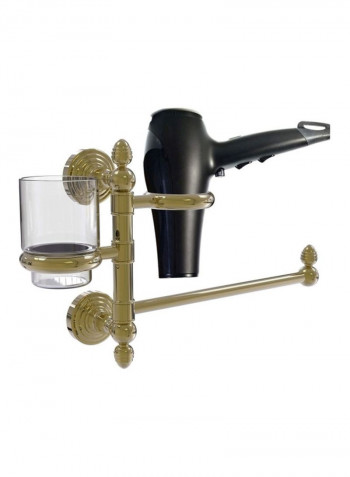 Waverly Place Collection Hair Dryer Holder Gold