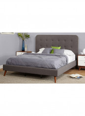 Mid Century Bed Without Mattress Grey King reviews Mid Century Bed Without Mattress Grey King