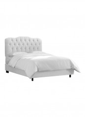 Velvet Tufted Bed Without Mattress White King reviews Velvet Tufted Bed Without Mattress White King