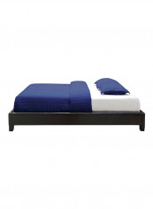 Upholstered Platform Bed Without Mattress Brown Super King