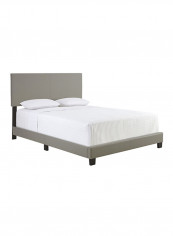 Zander Padded Platform Bed Without Mattress Grey Super King